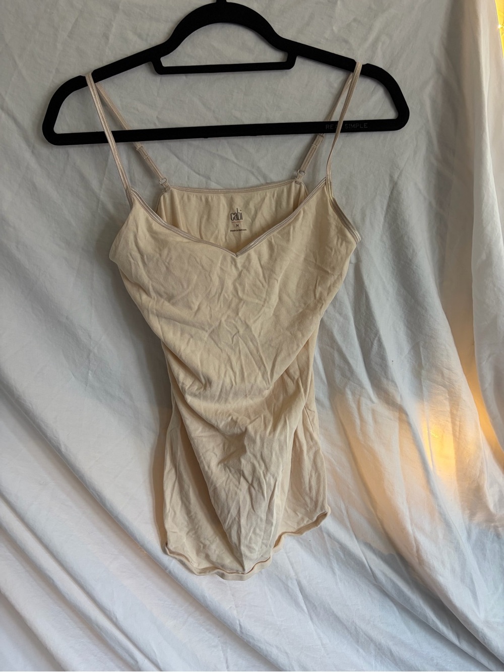 CAbi Cream Slip Camisole with Adjustable Straps